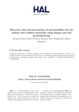 Discovery and Characterization Of