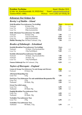 Schwarzer Tee/ Grüner Tee Bewley`S of Dublin – Irland