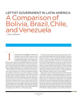 A Comparison of Bolivia, Brazil, Chile, and Venezuela by R a Ú L M a D R I D