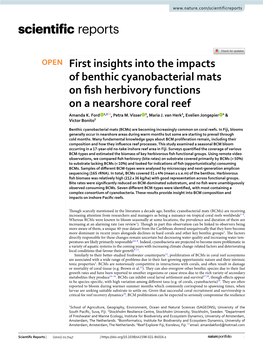 First Insights Into the Impacts of Benthic Cyanobacterial Mats on Fish