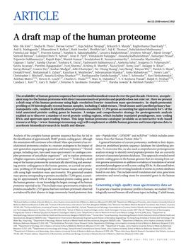 A Draft Map of the Human Proteome