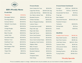 Weekly Menu 4.19.21