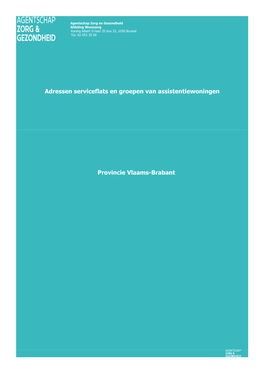 Serviceflats En Assistentiewoningen in Vlaams-Brabant (PDF)