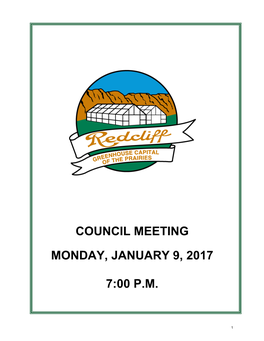 Council Meeting Monday, January 9, 2017 7:00 P.M