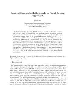 Improved Meet-In-The-Middle Attacks on Round-Reduced Crypton-256