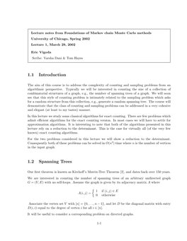 1.1 Introduction 1.2 Spanning Trees