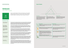 Umicore 2.0 Clean Mobility and Recycling