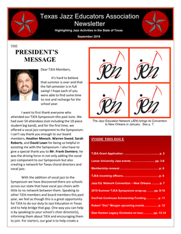 TJEA NEWSLETTER September 2019.Pdf