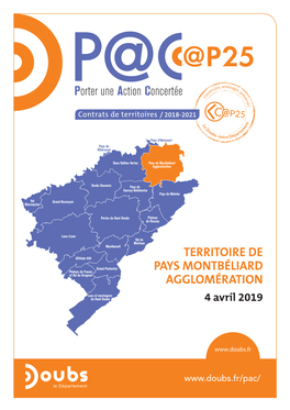 TERRITOIRE DE PAYS MONTBÉLIARD AGGLOMÉRATION 4 Avril 2019