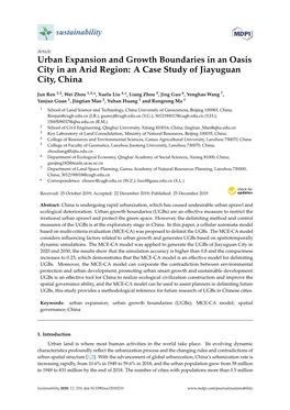 Urban Expansion and Growth Boundaries in an Oasis City in an Arid Region: a Case Study of Jiayuguan City, China