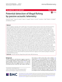 Potential Detection of Illegal Fishing by Passive Acoustic Telemetry