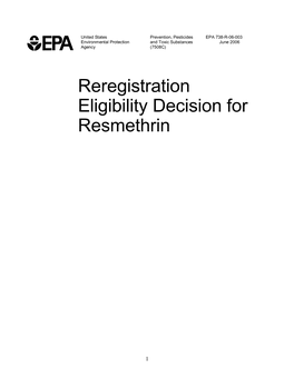 Pesticides EPA 738-R-06-003 Environmental Protection and Toxic Substances June 2006 Agency (7508C)