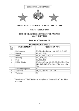 Legislative Assembly of the State of Goa