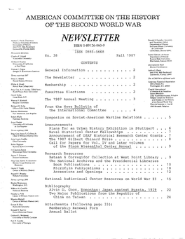 NEWSLETTER Domlld S, Dl'twilt.'R, Sf'cre!Ary J'rufc~~Or Emeritus of History Gild Neu'::I{L'lter F:Ditor University of Florida Department Uf History :L~~.J N.W