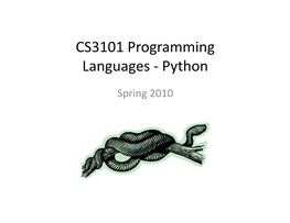 CS3101 Programming Languages -‐ Python