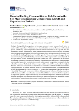 Harmful Fouling Communities on Fish Farms in the SW Mediterranean Sea: Composition, Growth and Reproductive Periods