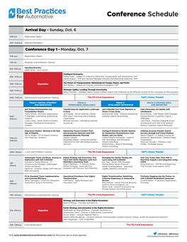 Conference Schedule