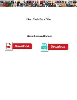 Nikon Cash Back Offer