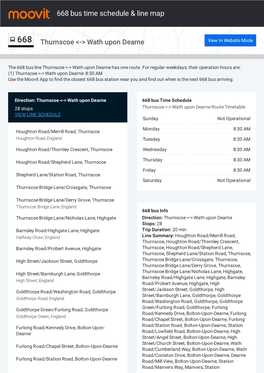 668 Bus Time Schedule & Line Route