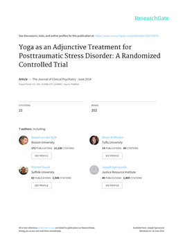 Yoga As an Adjunctive Treatment for Posttraumatic Stress Disorder: a Randomized Controlled Trial