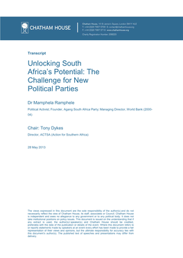 Unlocking South Africa's Potential