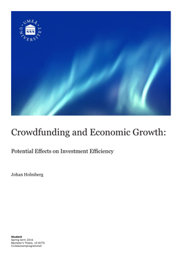 Crowdfunding and Economic Growth