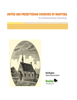 UNITED and PRESBYTERIAN CHURCHES of MANITOBA an Architectural History Theme Study