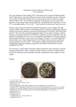 Numismatic Material of Beonna's Interlac[...]