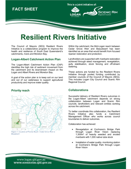 Resilient Rivers Fact Sheet