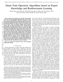 Smart Train Operation Algorithms Based on Expert Knowledge and Ensemble Cart for the Electric Locomotive,” Knowledge-Based Systems, Vol