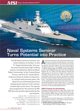 Naval Systems Seminar Turns Potential Into Practice