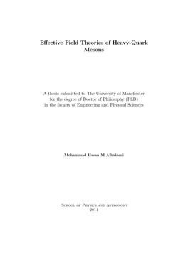 Effective Field Theories of Heavy-Quark Mesons