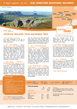 SPORTIVE WALKING TOUR MALERWEG TRAIL Tours That Are As Individual As You! 1