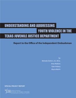 Understanding and Addressing Youth Violence in the Texas Juvenile Justice Department