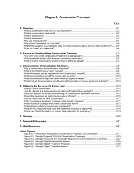 Chapter 8: Conservation Treatment