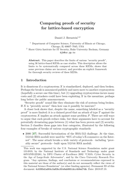 Comparing Proofs of Security for Lattice-Based Encryption