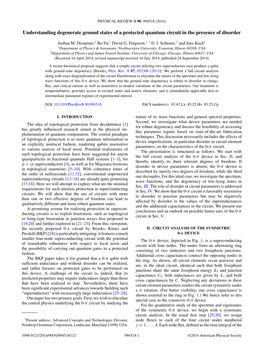 Understanding Degenerate Ground States of a Protected Quantum Circuit in the Presence of Disorder