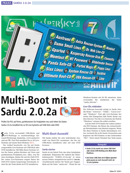 Multi-Boot Mit Sardu 2.0.2A: Das Tool Installiert Live-Systeme Wie Fedora 14 Auf Hungsweise Ihrer DVD Im Unterord- Len