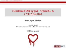 Heartbleed Debugged – Openssl & CVE-2014-0160