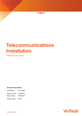 Telecommunications Installation Telecommunications