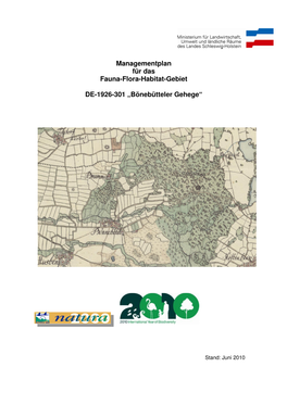 Managementplan Für Das Fauna-Flora-Habitat-Gebiet DE