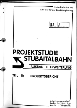 Projektstudie Stubaitalbahn