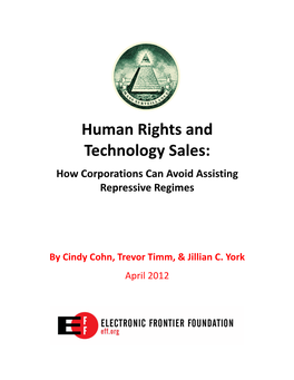 Human Rights and Technology Sales: How Corporations Can Avoid Assisting Repressive Regimes