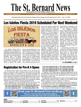 Los Isleños Fiesta 2019 Scheduled for Next Weekend Zarote Will Perform During the Performances