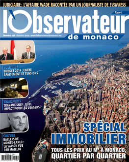 Immobilier La Saison Vue Par Maillot Tous Les Prix Au M2 À Monaco, R 28240 - F : 2,50 € Quartier Par Quartier 3 782824 002503 01360