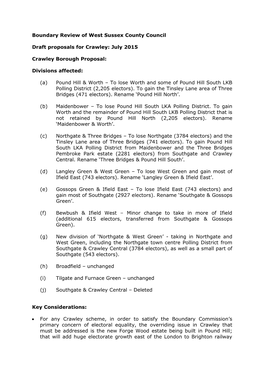 Boundary Review of West Sussex County Council