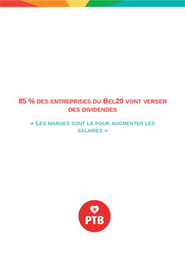 85 % Des Entreprises Du Bel20 Vont Verser Des Dividendes
