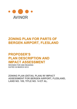 Zoning Plan for Parts of Bergen Airport, Flesland Proposer's Plan Description and Impact Assessment
