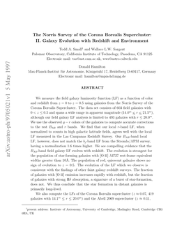 The Norris Survey of the Corona Borealis Supercluster: II. Galaxy