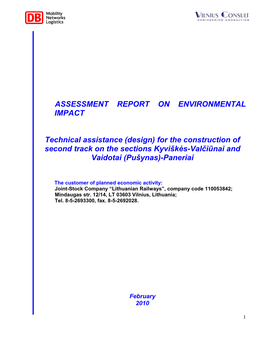 Assessment Report on Environmental Impact